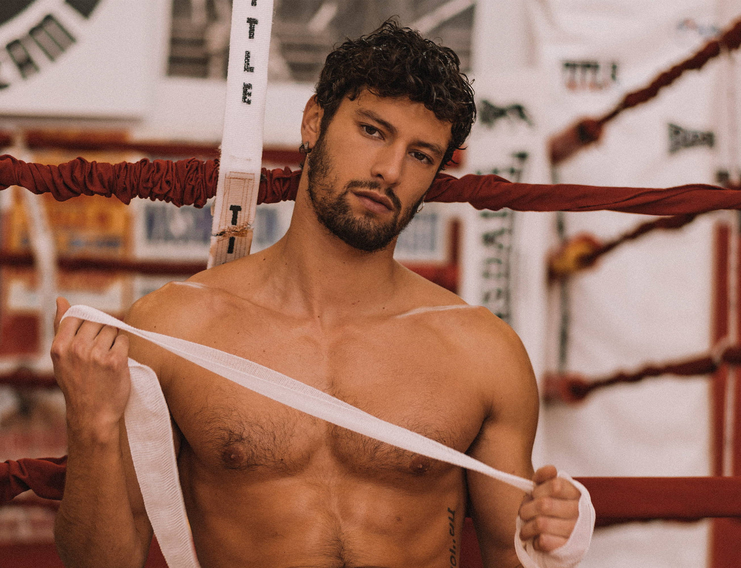 Jhonatan Mujica shares his experience shooting Fight Club for Yummy Issue Six naked in a boxing club and share their yummy side